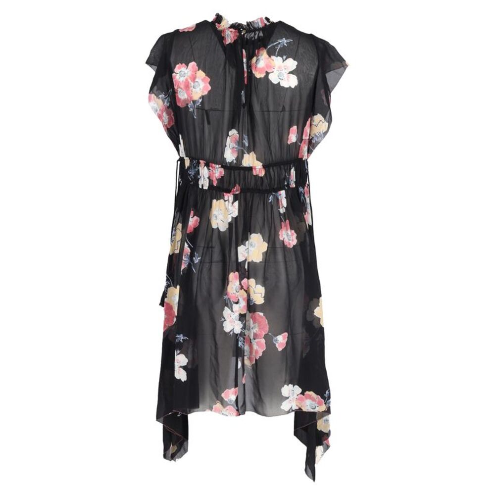 Ulla Johnson Luisa Floral Print Midi Asymmetrical Dress in Multicolor Silk - Picture 3 of 3